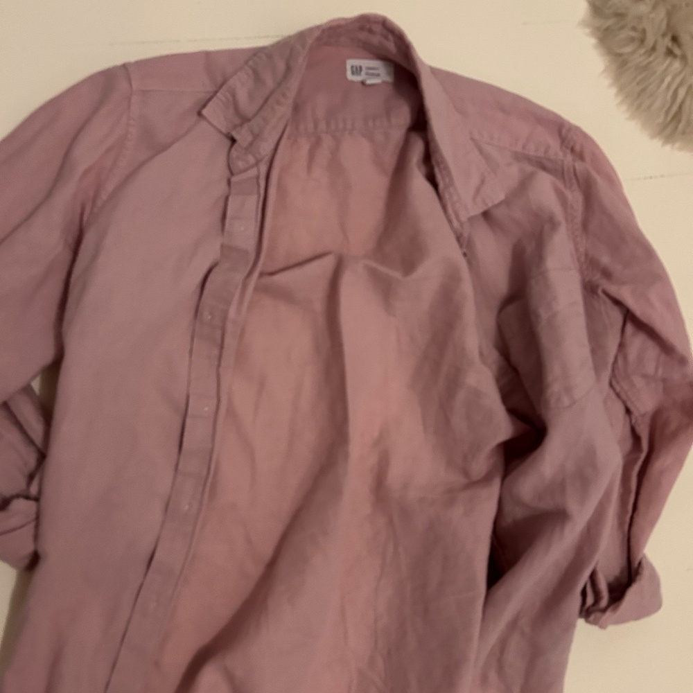 Linen button down